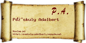 Páskuly Adalbert névjegykártya